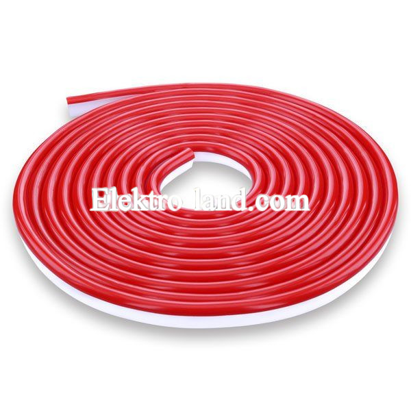 Светодиодная лента NEON 12В JL 2835-120 R IP65 красная, герметичная, 1м